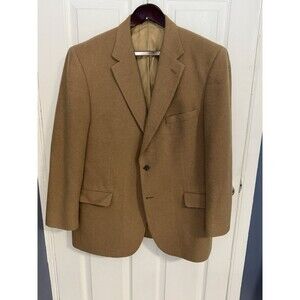 Size 43R Men's BROOKS BROTHERS 100% Tan Camel Hair Blazer Suit Jkt Single Vent
